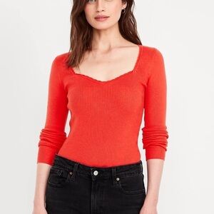 long sleeve ribbed sweater